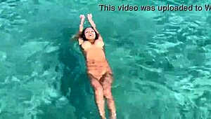 Sexy Monika Fox Swims Naked in Pool and Hot Country Sea