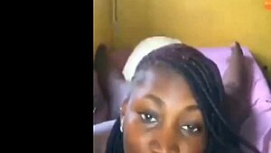 Ebony shakes fat chubby ass shaved pussy