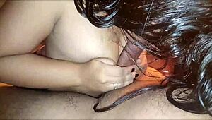 my huge tits stroke him dry till my mouth swallows every drop of his cum right?