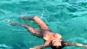 Sexy Monika Fox Swims Naked in Pool and Hot Country Sea
