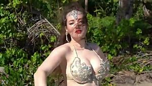 Hot babe's belly dance makes my cock throb with horny desire