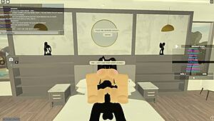 roblox slut deepthroats monster cock then rides doggystyle