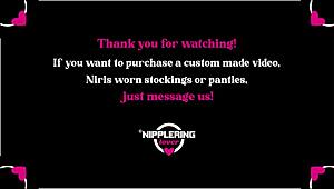 kinky mommy's extreme pierced nipples chained wide spreading her pierced pussy lips in bdsm play 