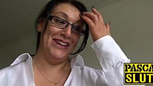 busty plump mature bound and pounded by monster cock