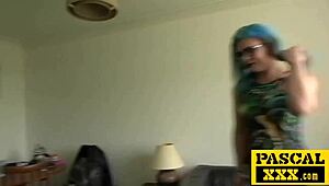 nerdy british glasses girl roughly throatfucked and pounded hard