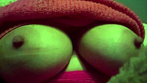 Artemisia Love Bounces Huge Italian Natural Tits in Hot Steamy Solo