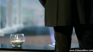 Slippery blonde teases with wet sensual suction