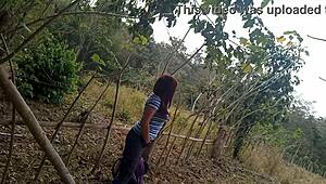 i crave dick in the jungle as stepmom's slut fucking outdoors