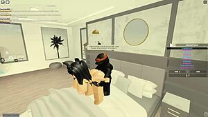 roblox slut deepthroats monster cock then rides doggystyle