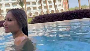 Sexy Monika Fox Swims Naked in Pool and Hot Country Sea