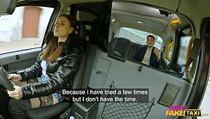 Fake Taxi Chick Fucks Hard for Discount in Backseat Ride!