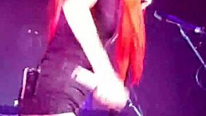 lights in her sexy shorts tease every curve