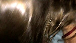 french blonde bitch rims cock then bends over satin panties for doggystyle pounding