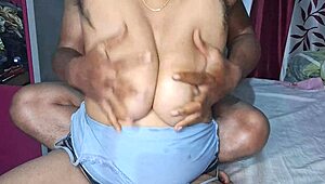 Indian bhabhi oils massive boobs massage