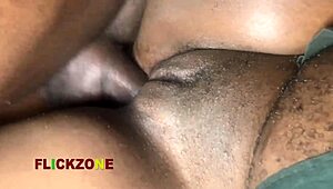 sarah's huge wet oiled ebony tits bounce for neighbors
