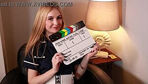 nurse costume on curvy teen slut visits patient deepthroat swallows cum sample