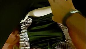 french slut in leather pants and satin heels takes doggy blowjob and rimjob compilation