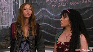 teacher pounds lesbian teen student's tight pussy hard!