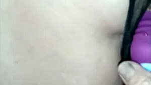 59yo Tennessee Slutwife Bent Over Sawhorse Dildo Fucks Pussy Closeup