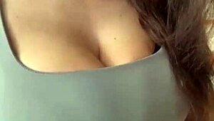 young neighbor's massive natural tits bounce in outdoor hookup