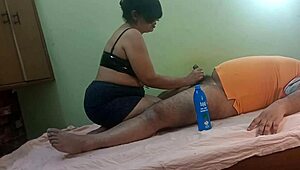 indian bhabhi sucks fucks pussy ass with electrician in clear hindi audio