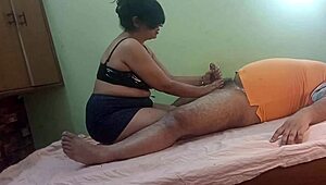 indian bhabhi sucks fucks pussy ass with electrician in clear hindi audio