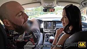 Why strip this cute Czech brunette in abandoned spot for cash sex?