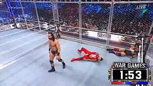 Female Wrestlers Battle Fiercely In Survivor Series 2022 Wargames