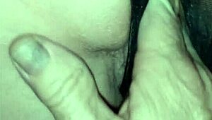 59yo Tennessee Slutwife Bent Over Sawhorse Dildo Fucks Pussy Closeup