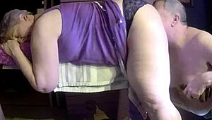 59yo Tennessee Slutwife Bent Over Sawhorse Dildo Fucks Pussy Closeup