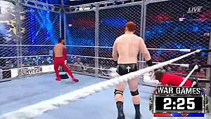 Female Wrestlers Battle Fiercely In Survivor Series 2022 Wargames