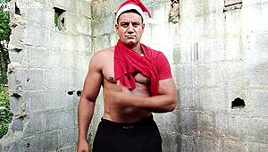 Yuri Gaúcho's Santa parody unleashes massive cock explosion
