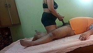indian bhabhi sucks fucks pussy ass with electrician in clear hindi audio