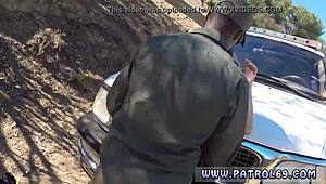 i got arrested as cheerleader but this cop fucked my latina pussy outdoors hard