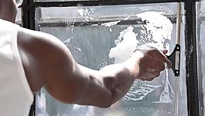 Rebecca Volpetti tempts BBC window cleaner with every hole before wild fucking