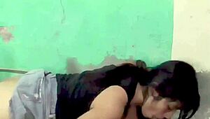 my petite mexicanita moans loud bending over for novio's deep doggystyle in bedroom