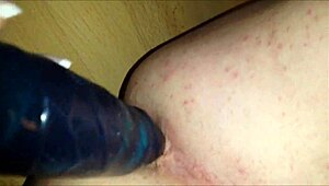 Transsexual Cums Hard from Deep Anal Masturbation!