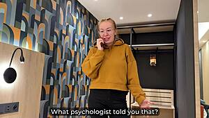 Step mom grinds wet curvy body on stepson in tight shared bed leading to passionate creampie