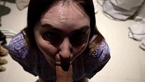 stepmom caught in laundry room bends over for taboo creampie 😈👙