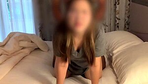 Chubby Thai slut bends over for massive creampie in her fat pussy doggystyle pounding.