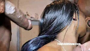 redzilla and king kreme stretch blasian teen newbie in raw gangbang.
