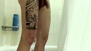 that steamy bath grope leads right into her slick handjob explosion!