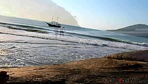 Brazilian lesbians rip clothes to lick vintage pussies in retro glamour cinema