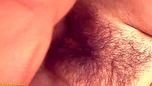 Young man roughly fucks chubby hairy granny outdoors