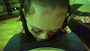 sucking stepdaddy's cock like a good girl in pov 😍