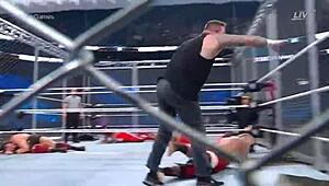 Female Wrestlers Battle Fiercely In Survivor Series 2022 Wargames