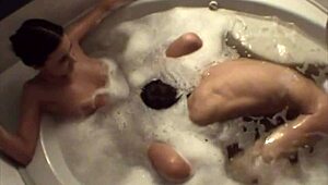 Anastasia and Bumbas Explode in Jacuzzi Fun! Steamy Dorm Shower Threesome Film