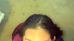 sexy asian babe in dress gives sloppy blowjob. then doggystyle missionary ends in huge creampie