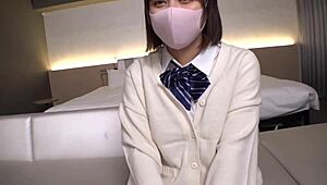Chubby Japanese teen spreads legs for old man creampie before boyfriend part 1