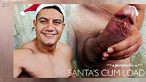 Yuri Gaúcho's Santa parody unleashes massive cock explosion